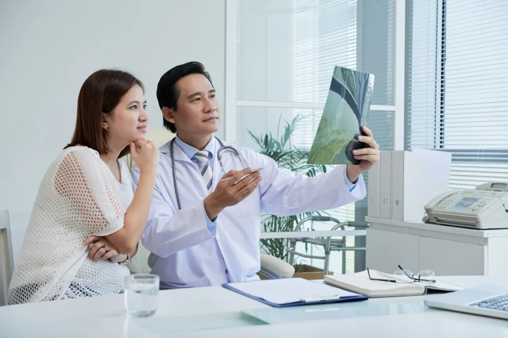 Explaining x ray results patient