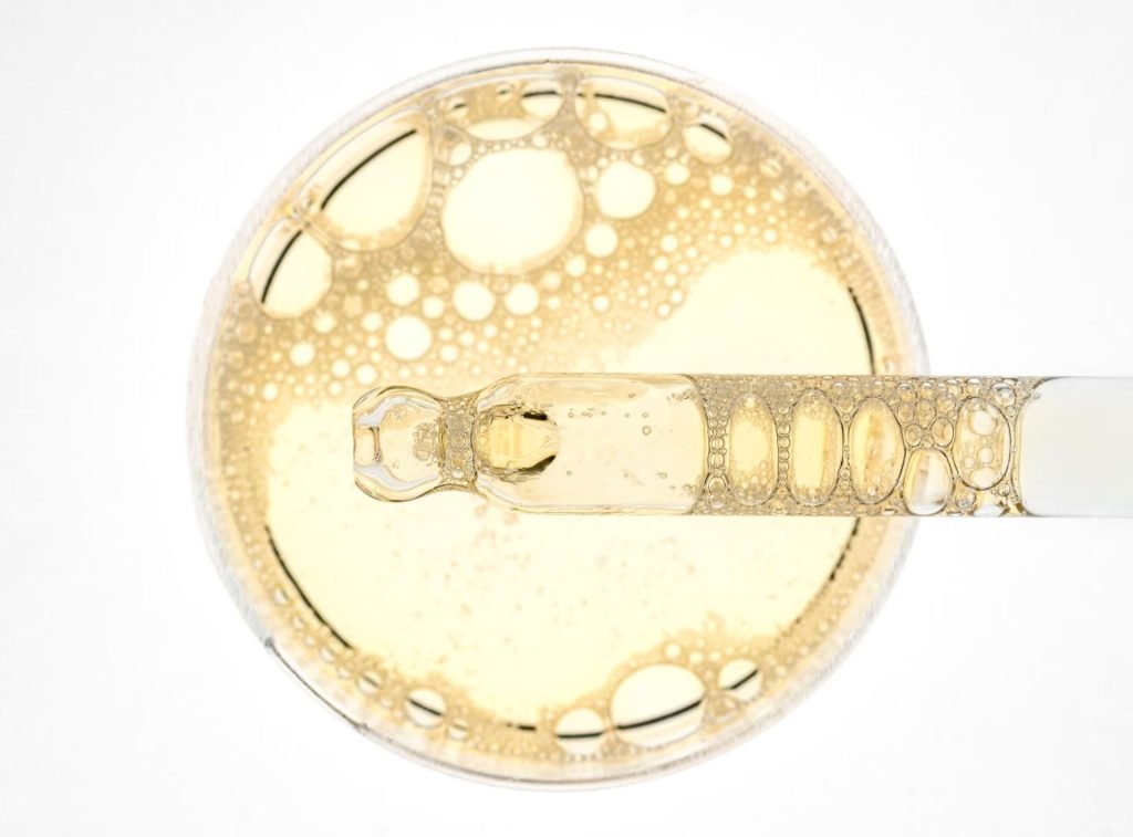 Peptides in a testube deaker